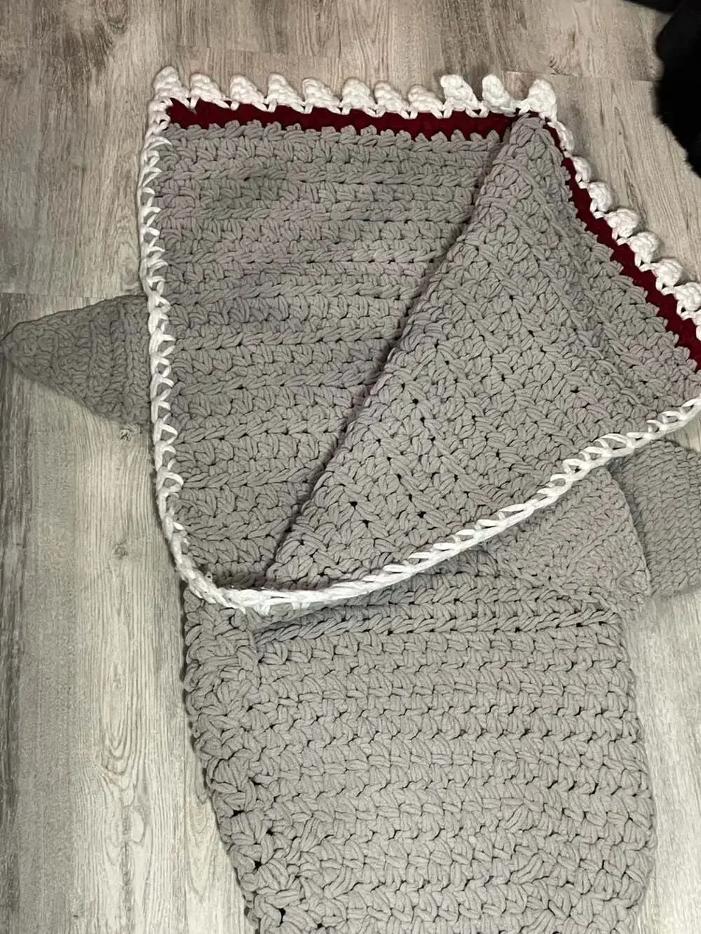 Handmade Crochet Shark Tail Blanket Sleeping Bag